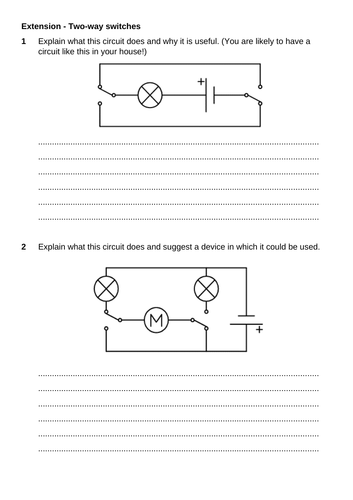 KS3 Circuits Lesson (with answers) | Teaching Resources