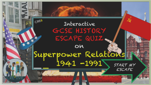 Superpower Relations 1941 - 1991 Cold War Escape Quiz | Teaching Resources
