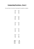 fraction worksheets year 3 teaching resources