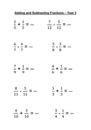 fraction worksheets year 3 teaching resources