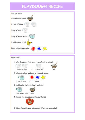 Playdough Recipe Poster