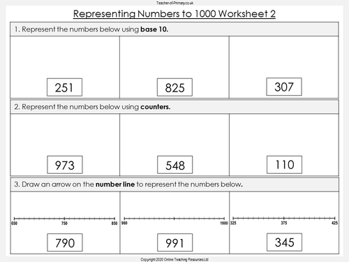 Representing Numbers to 1000 - Year 3 | Teaching Resources