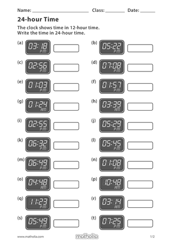 24-hour Time | Teaching Resources