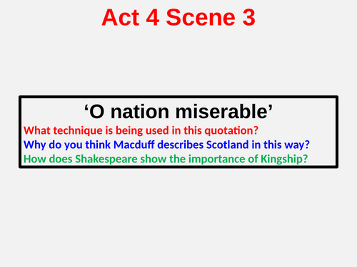 Act 4 Scene 3 Macbeth Lesson