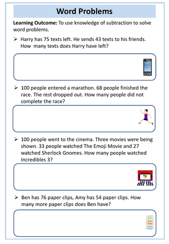 Subtraction AQA Entry Level 2 Maths Teaching Resources
