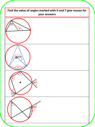 Revising Circle Theorems.