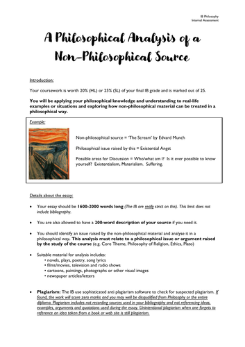ib philosophy essay examples