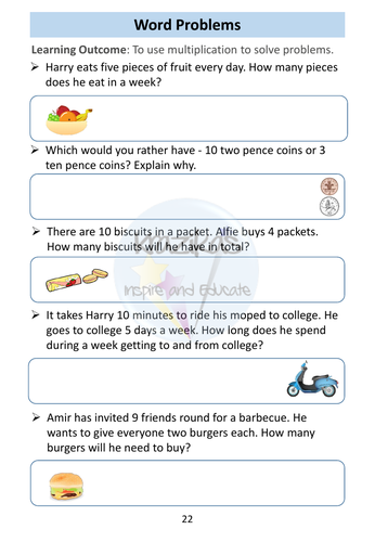 Multiplication Workbook - AQA Entry Level 2 Maths | Teaching Resources