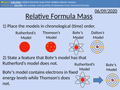 GCSE Chemistry: Relative Formula Mass