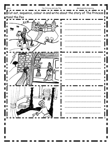 The Princess and the Pea: Sequencing and writing printable KS1 ...