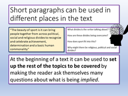 English KS3 Paragraphing | Teaching Resources