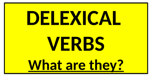 Delexical Verbs Examples