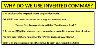 use of inverted commas in sentences