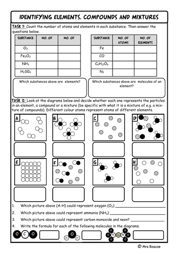 mixtures-and-compounds-worksheet