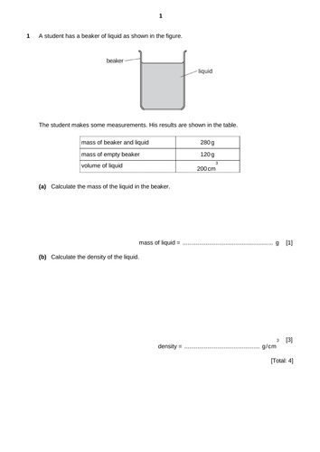 IGCSE Physics Mechanics Past Paper Questions divided by level (CIE ...