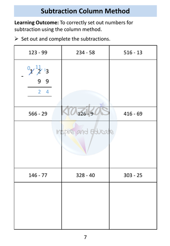 Subtraction: AQA Entry Level 3 Maths | Teaching Resources