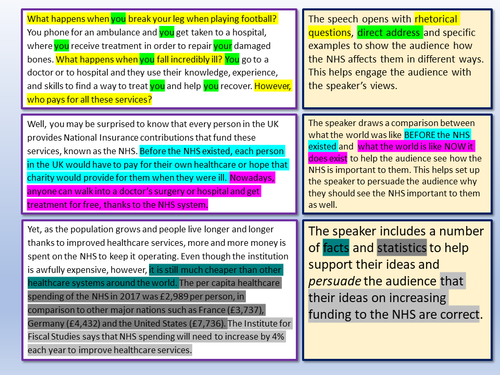 how to write a speech for nhs