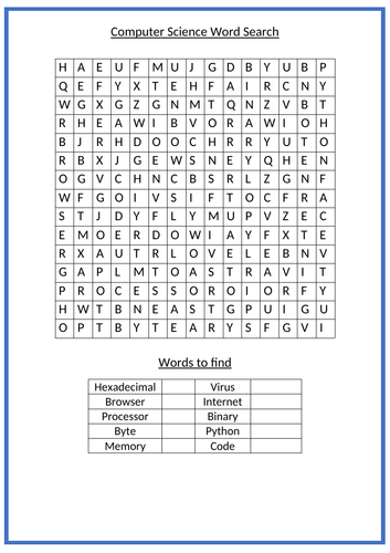 computer-science-word-search-teaching-resources