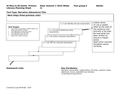 English Planning - Broken Animation Teaching Resources