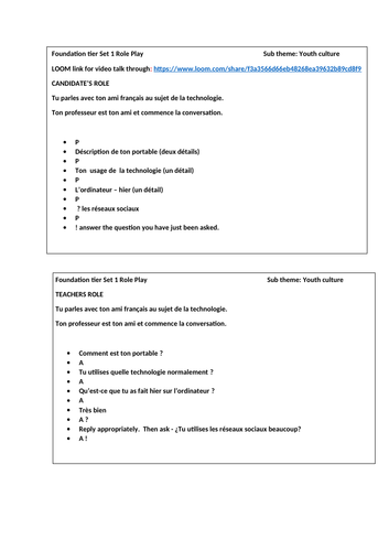 gcse-french-roleplay-with-video-teaching-resources