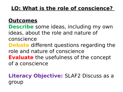 Conscience Workbook and Power Points | Teaching Resources