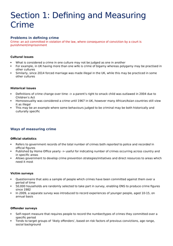 AQA Psychology A-level: Forensic Psychology (A* notes)