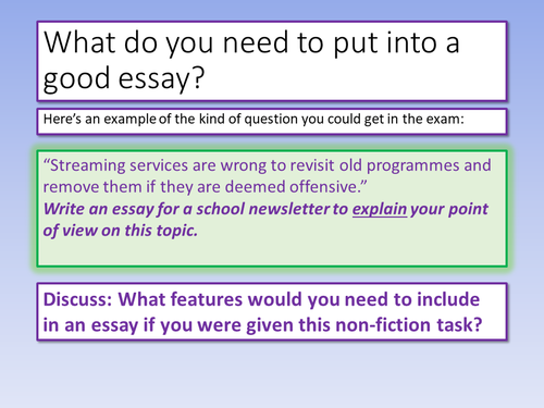 essay questions for ks3