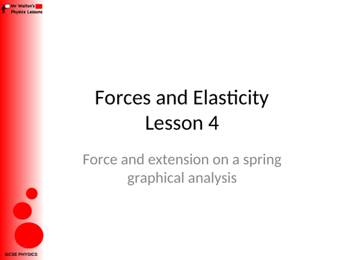 Forces and Elasticity 4 Force-extension graphs