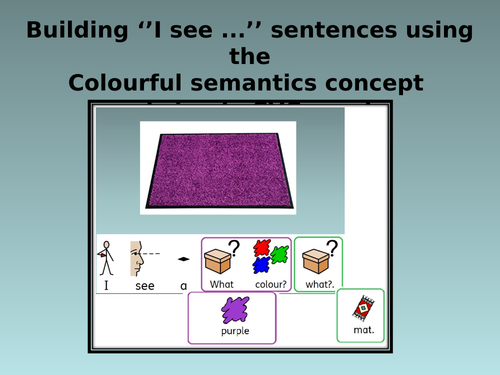 Building‘’I see ...’’sentences using the Colourful semantics concept ...