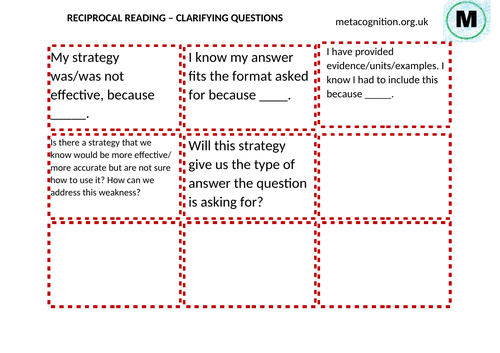 Reciprocal Reading Group Questions | Teaching Resources