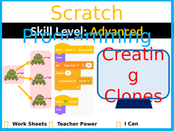 Scratch Programming Creating Clones | Skill Level Advanced | Teaching ...