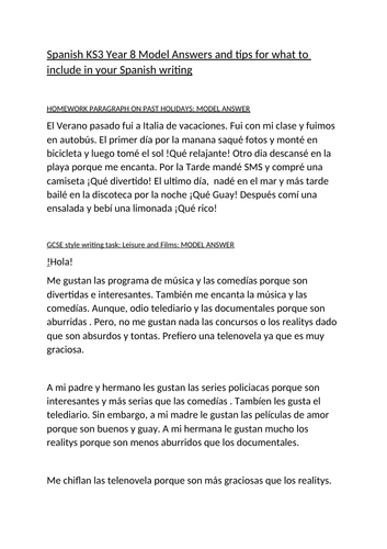 Paragraphs In Spanish To Translate