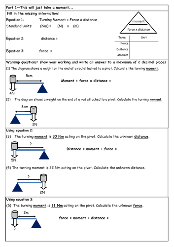 Moments | Teaching Resources