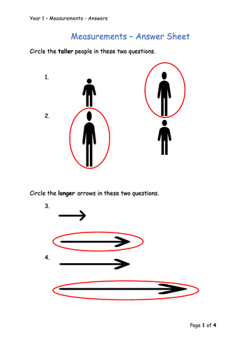 Y1 Maths - Measurements