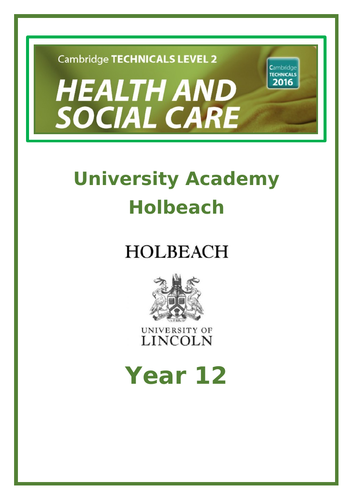 OCR Cambridge Technical Level 2 Health & Social Care Qualification ...