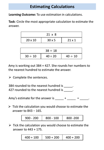 aqa-entry-level-3-maths-estimation-estimating-teaching-resources