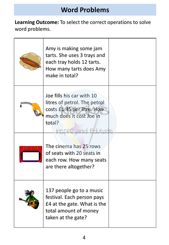 Word Problems - Mixed Operations - AQA Entry Level Maths | Teaching ...