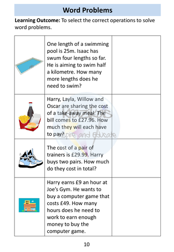 Word Problems - Mixed Operations - AQA Entry Level Maths | Teaching ...