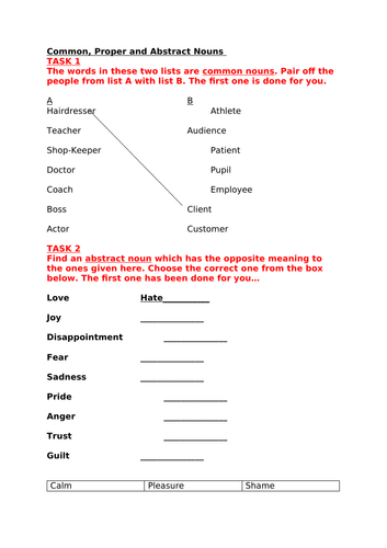 common-proper-and-abstract-nouns-worksheet-teaching-resources