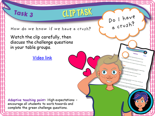 Attraction and Crushes PSHE | Teaching Resources