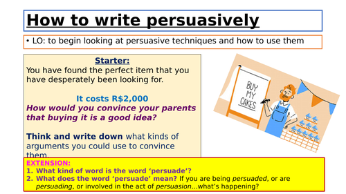 persuasive writing template ks3