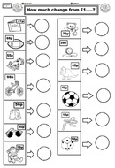 Change from £1 worksheet 2 ks1 | Teaching Resources