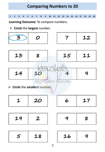 Functional Skills Maths - Entry Level 1 - Numbers To 20 