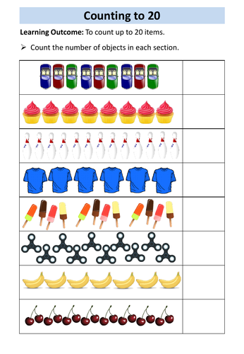 Functional Skills Maths - Entry Level 1 - Numbers To 20 