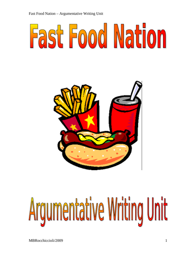 GCSE Writing Unit on Fast Food Supersize Me Low Ability | Teaching ...