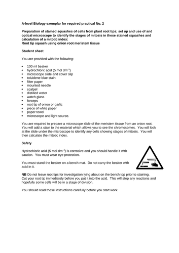 AQA A Level Biology Required Practical 2 | Teaching Resources