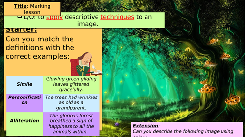 descriptive-writing-in-the-forest-teaching-resources