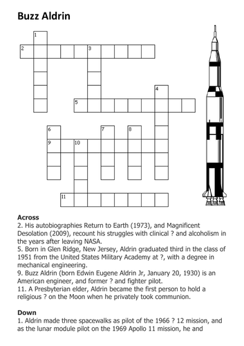 Buzz Aldrin Crossword