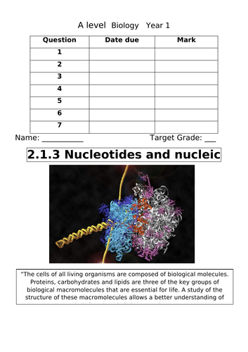 Biology homework booklet 07 image