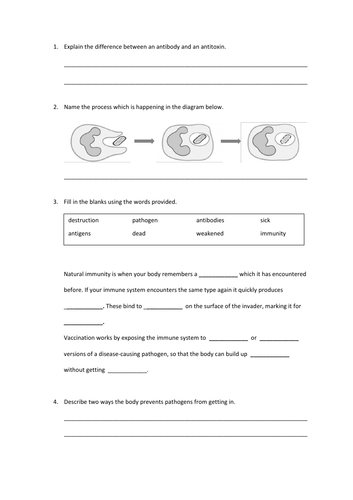 immunity-slides-and-worksheet-gcse-biology-aqa-teaching-resources